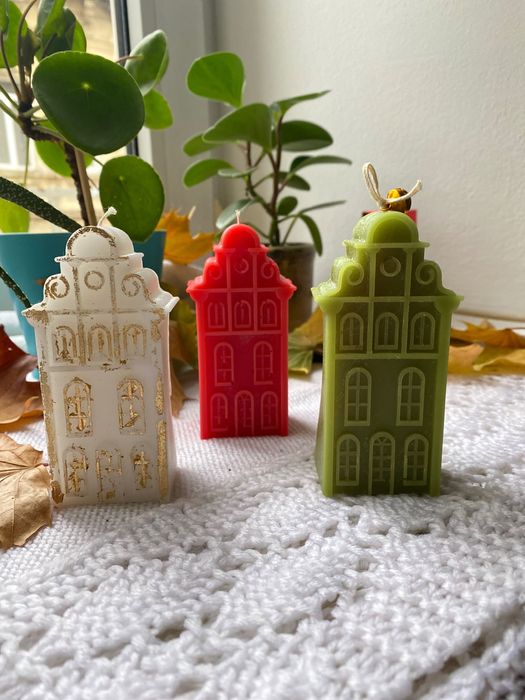 Свічка новорічна будиночок