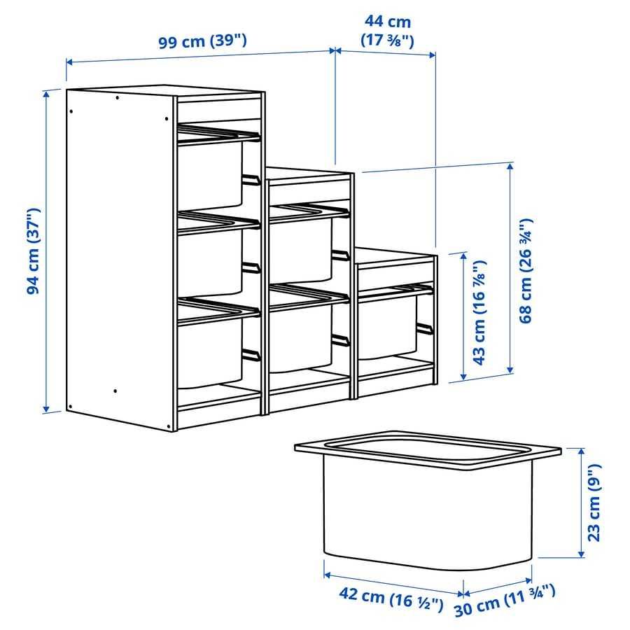 Regał z pojemnikami Trofast Ikea