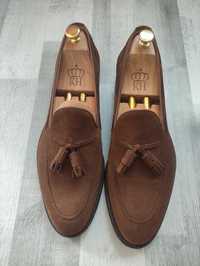 Zamszowe buty loafers