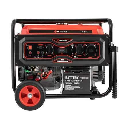 Генератор бензиновий 5/5.5 кВт,INTERTOOL DT-1156 електрост,мідь
