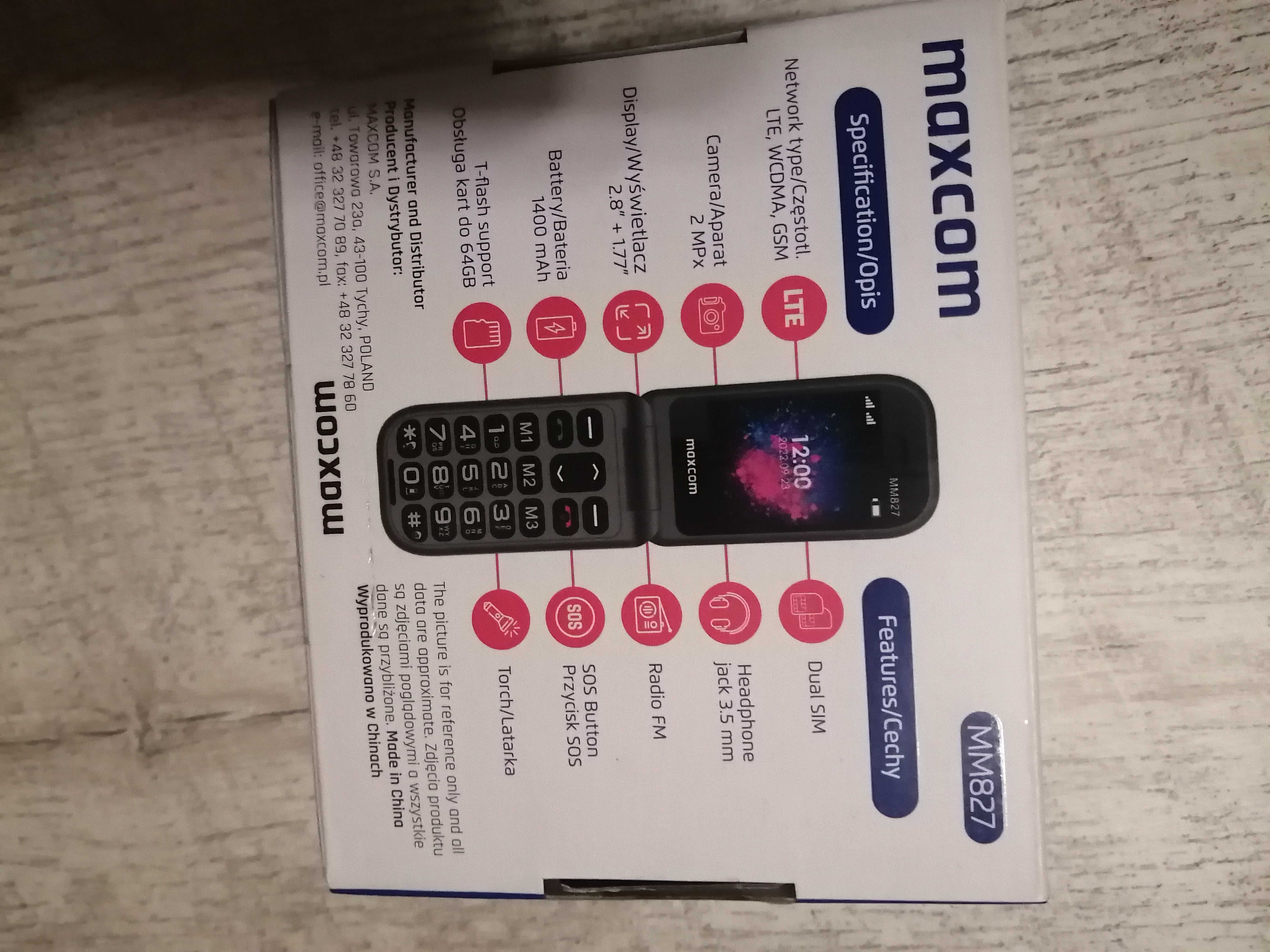telefon komórkowy MAXCOM- MM827