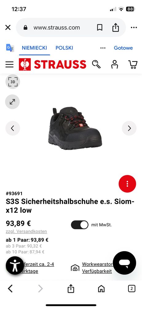 Buty robocze Engelbert Strauss S3 -48- Nowe