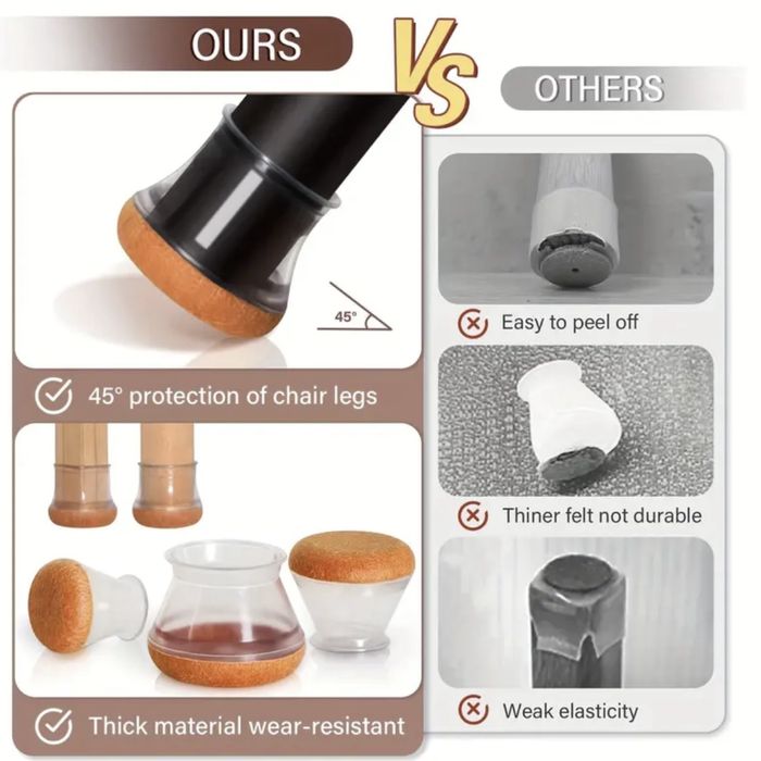 16 шт Силіконові захисні накладки на ніжки меблів