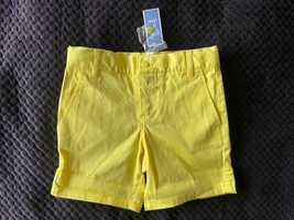 Nowe Jacadi szorty 110 cm spodenki żółte spodnie