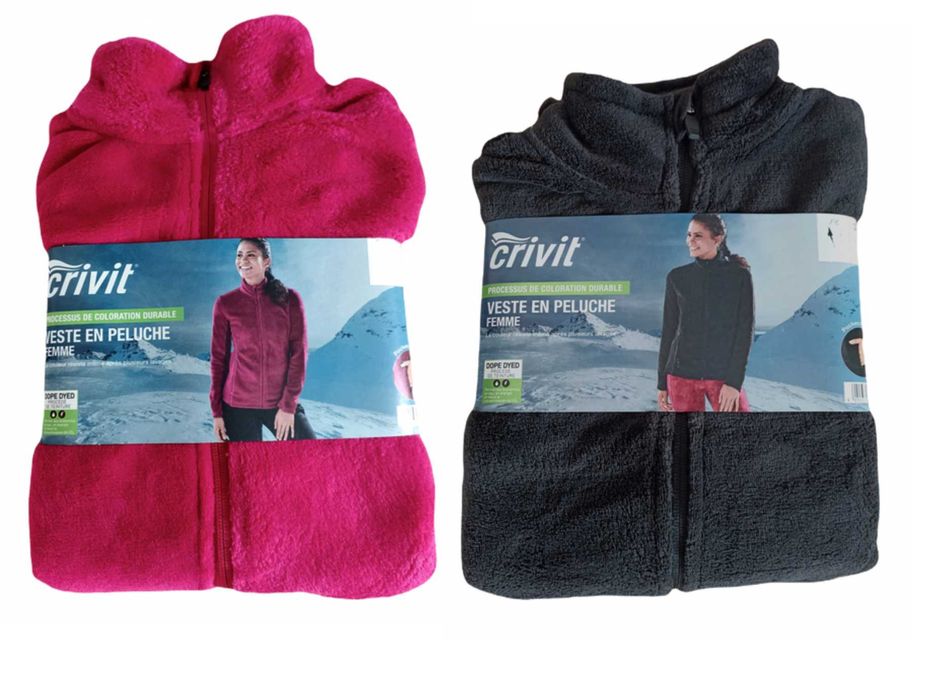 Плюшева флісова кофта меховушка Сrivit фліска xs, S, M, L, XL,