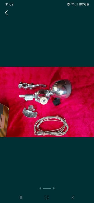 Lampa Fer z dynamem DDR prl nowy zestaw z epoki