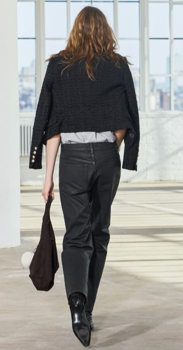 ZARA Woman Collection piękne nowe woskowane spodnie 40 bawełna