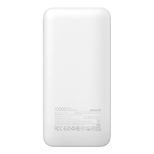 Powerbank Joyroom JR-PBF12/10000mAh 2.4A 2x USB-A 1x USB-C - biały