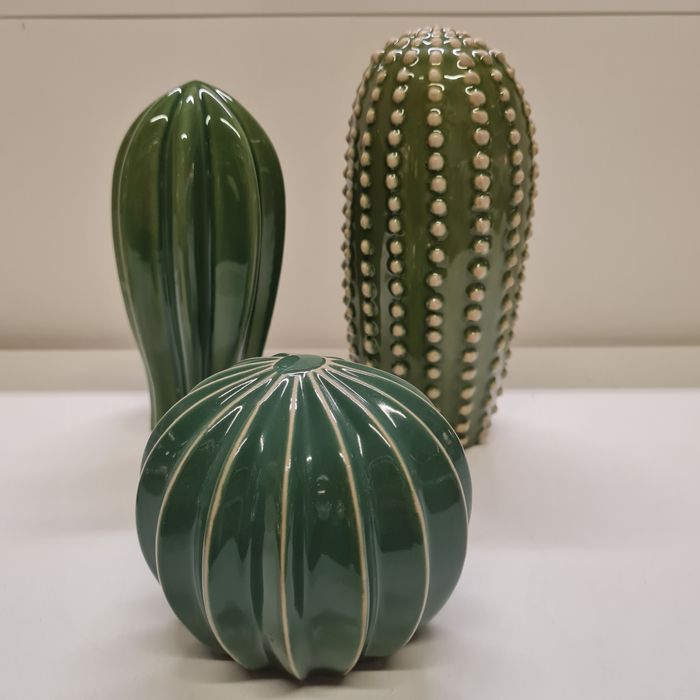Ikea kaktusy ceramiczne komplet dekoracji 3 sztuki Nowe