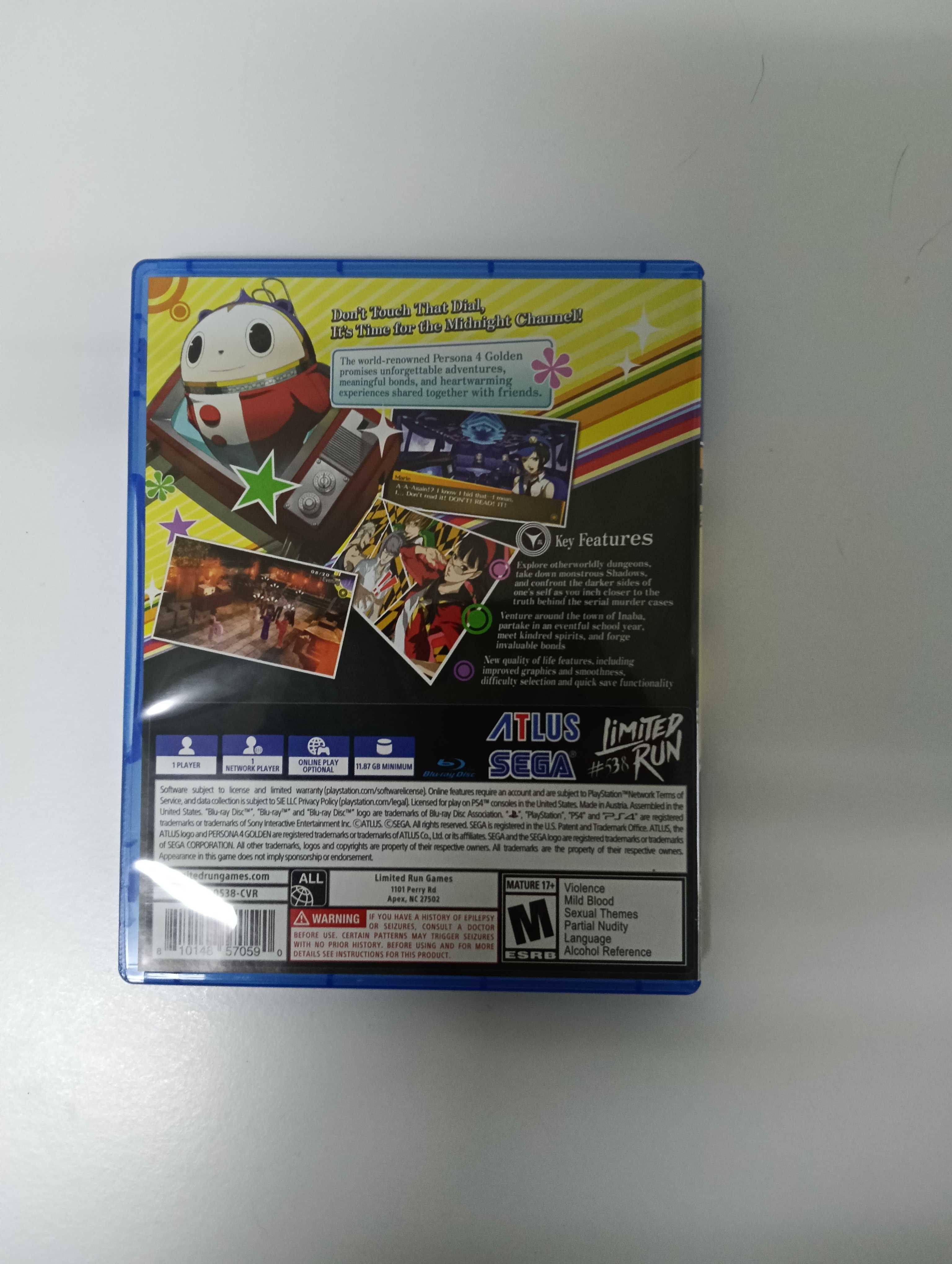 Persona 4 Golden PS4 Limited Run