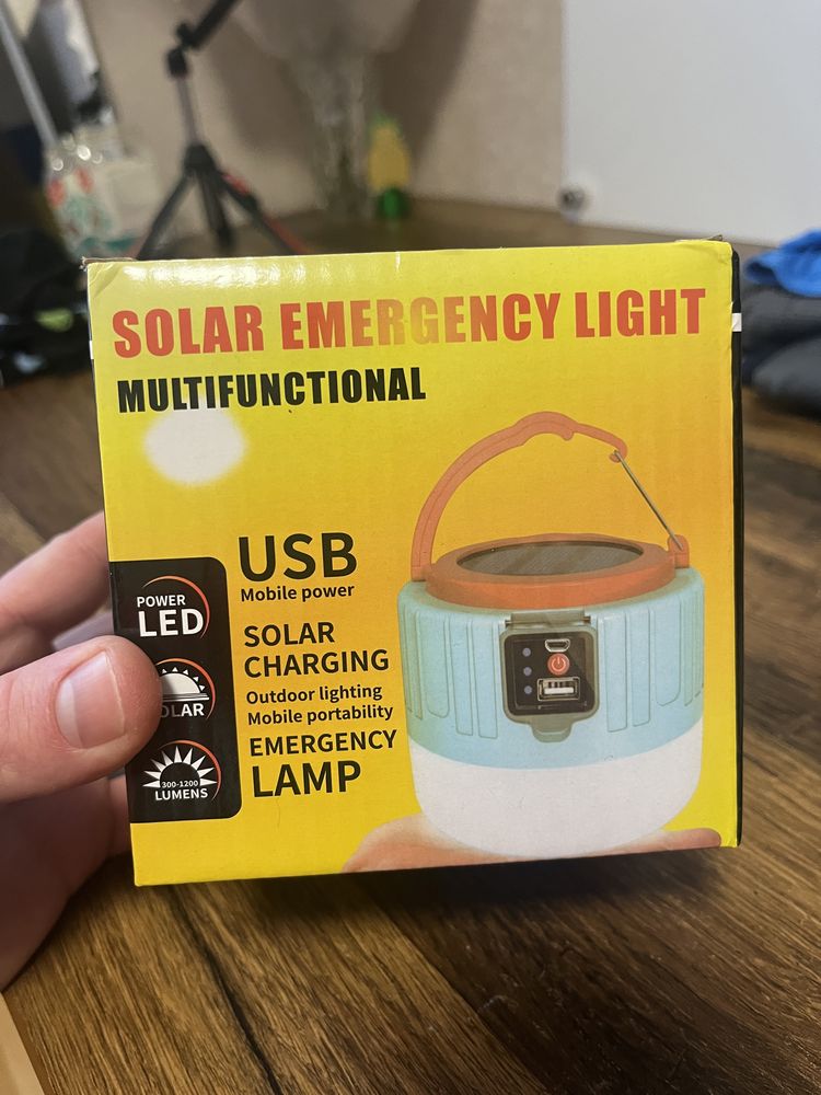 Кемпинговая лампа 1000w solar emergency light