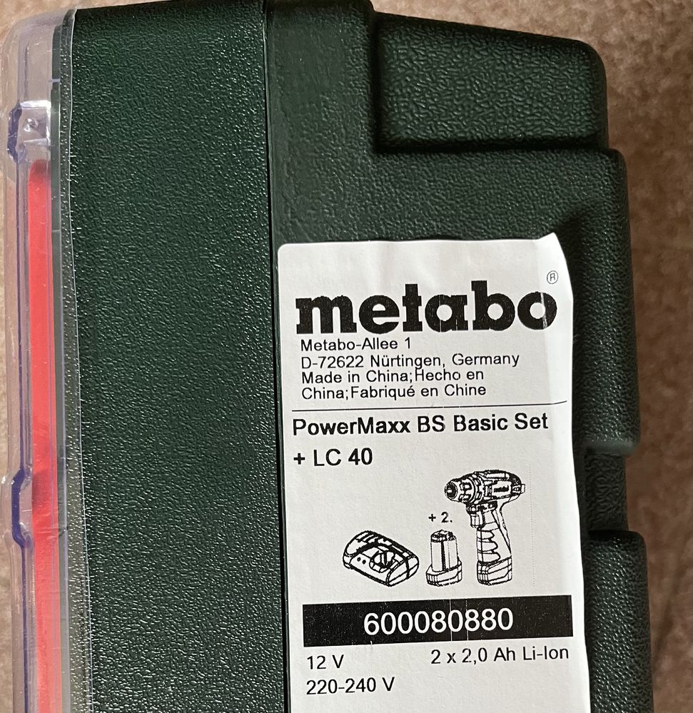 Metabo zestaw powermaxx 12V BS basic set LC40