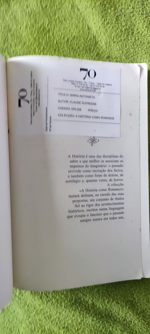 Livro Maria Antonieta