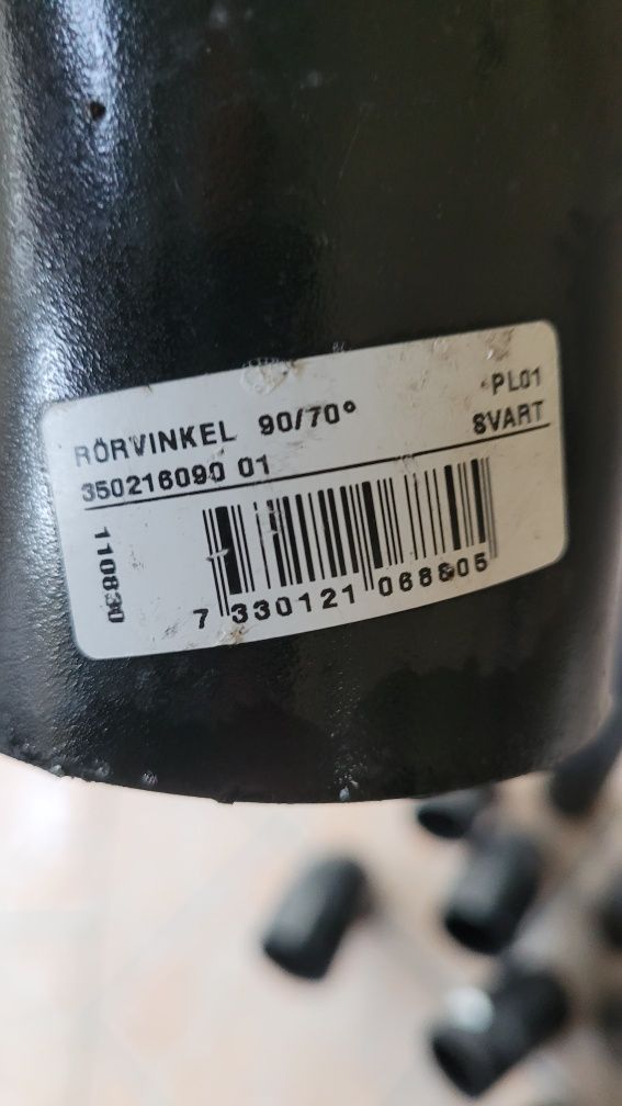 Kolanko kolano do rury spustowe fi90 70stopni 11 szt metalowe