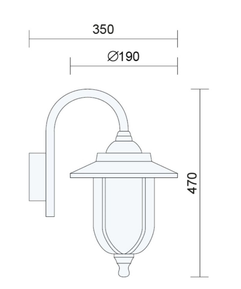 Kinkiet zewnętrzny Lampa elewacyjna