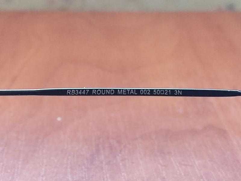 Окуляри ray-ban round metal rb3447 002 оригінал
