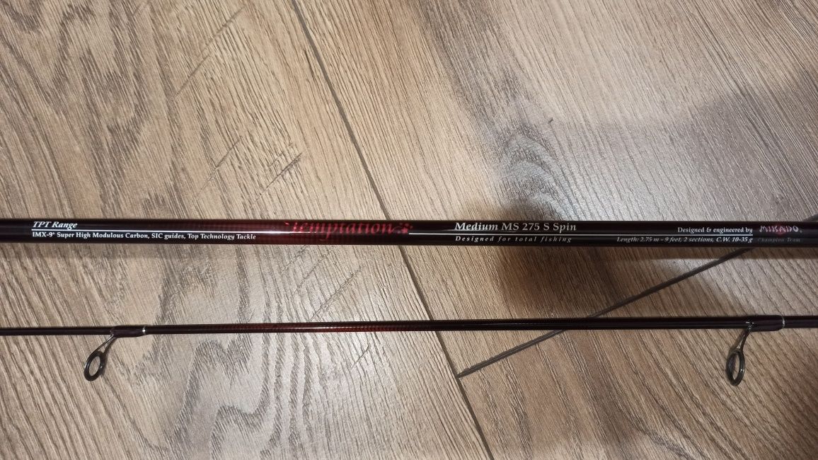 Wędzisko spinningowe Mikado Temptation medium 275 S Spin 10-35g carbon