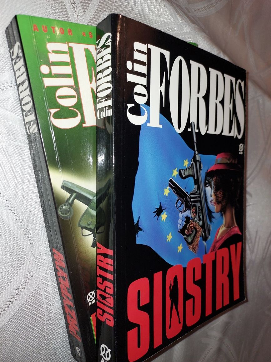 Książka kryminał Sensacja PRZYPŁYW Colin Forbes SIOSTRY zestaw 2szt=18
