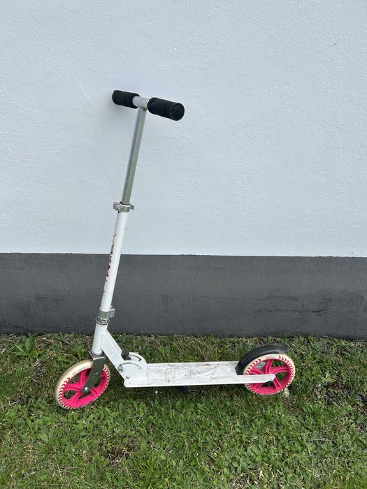 Hulajnoga dziecięca regulowana biało różowa