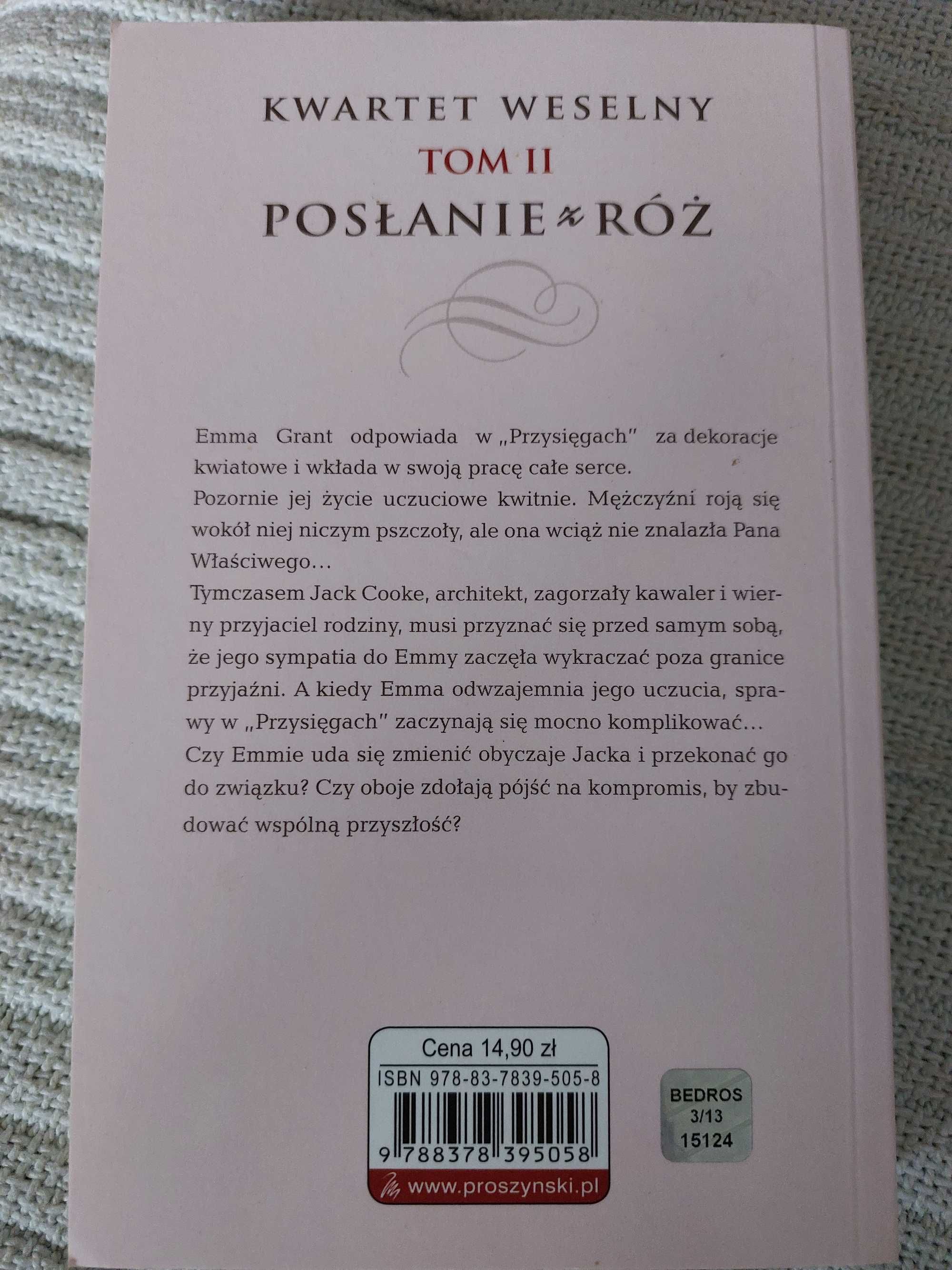 Nora Roberts Posłanie  z róż.  Książka. Wydanie  kieszonkowe