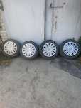 Продам комплект зимових коліс r16 5/108 205/60 r16 диски,шини,ковпаки