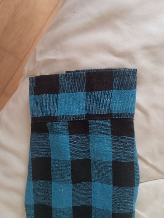 Camisa Quadrados Azul Preta