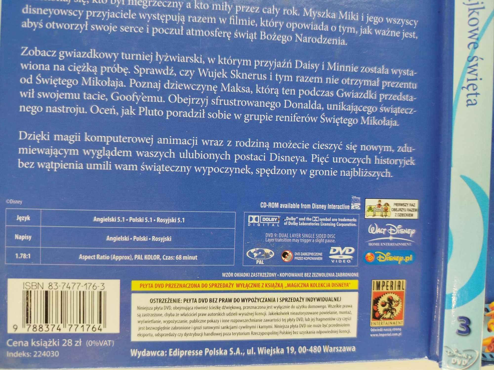 Mickey bardziej Bajkowe Święta Disney Magiczna Kolekcja T3 DVD