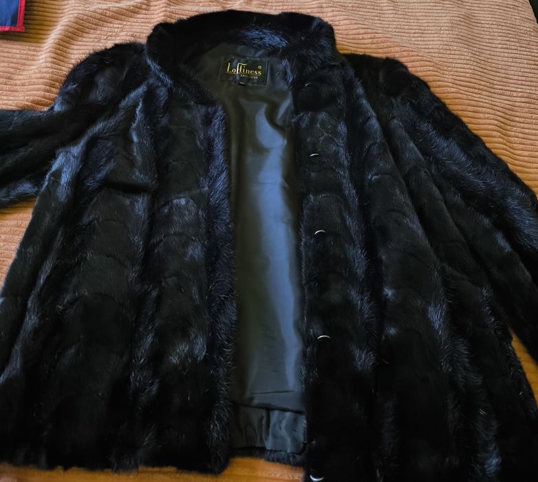 Шубка коротка з кусочків норки