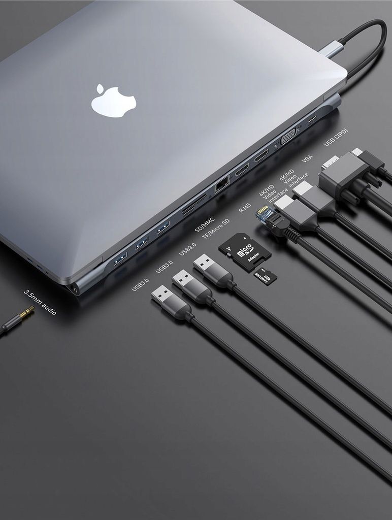 BASEUS adapter HUB usb Typ C  2Xhdmi  3Xusb