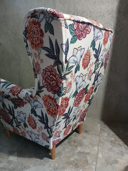 Fotel uszak kolorowy hiszpański Sisi czerwony