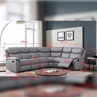 Sofa canto com relax indiana polis