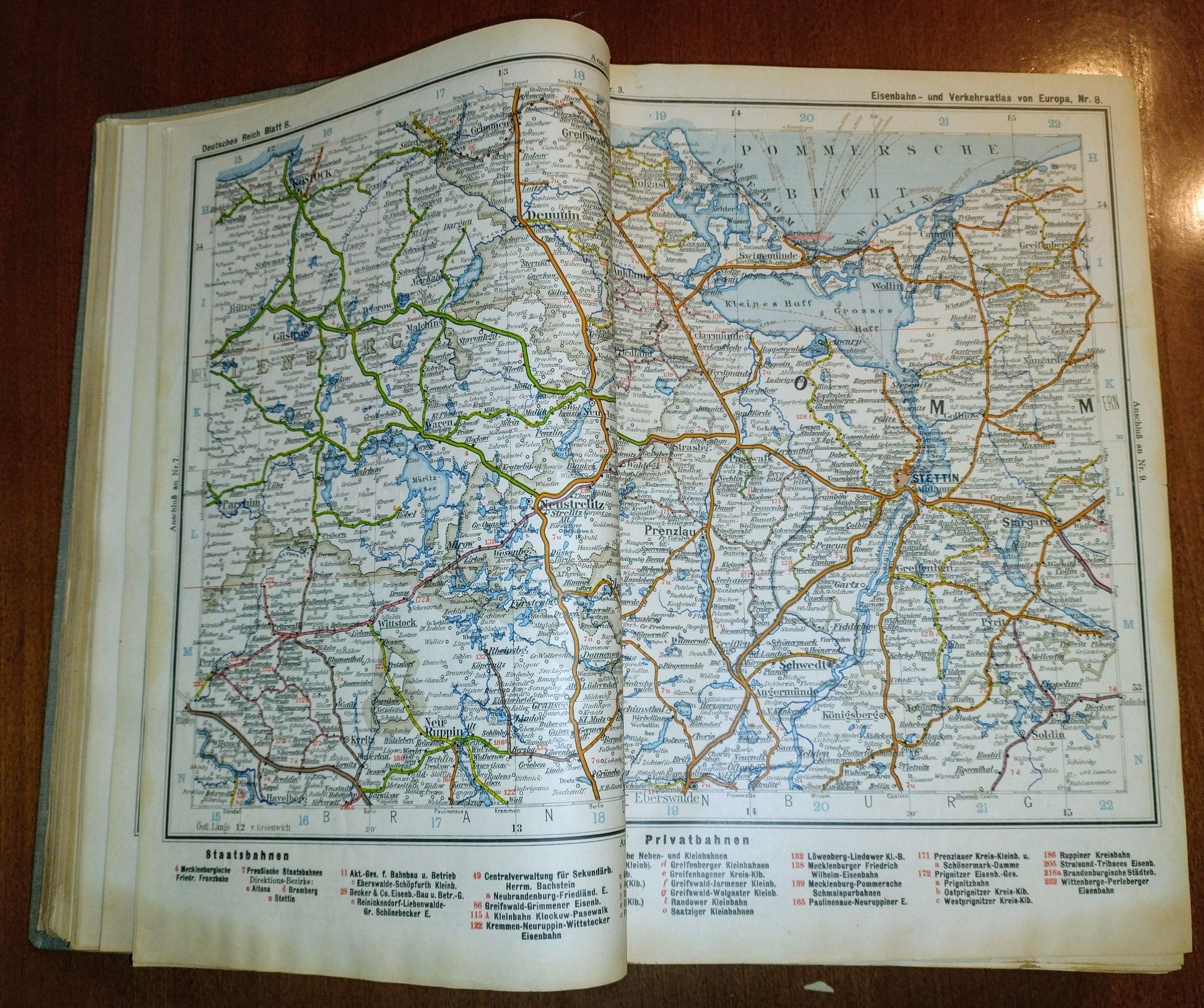 Eisenbahn und Verkehers - Atlas von Europa 1910