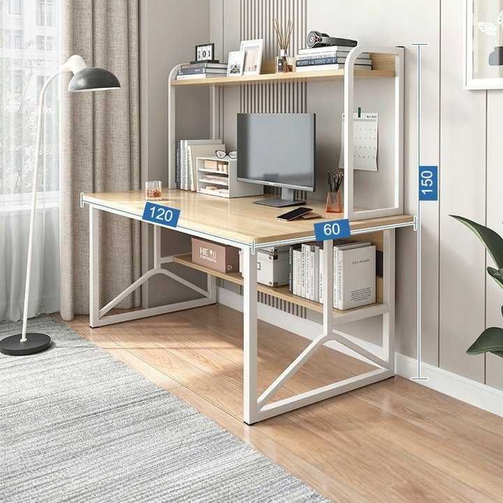 NOWE Biurko Dla Dziecka Białe Gamingowe Duże Dąb Loft Szkolne Okazja