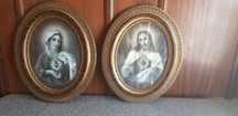 Conjunto de 2 Quadros Sagrado Coração
