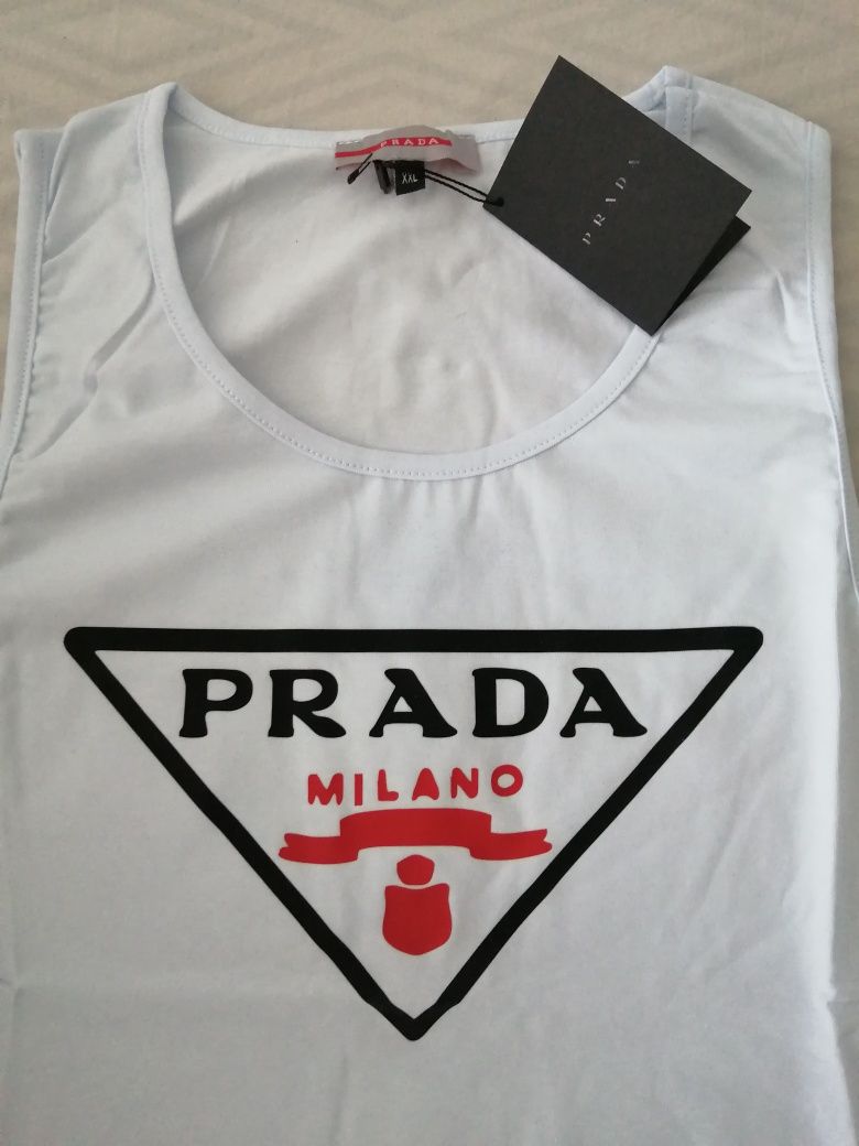 NOWA damska koszulka Prada t-shirt pp top bokserka xxl 42