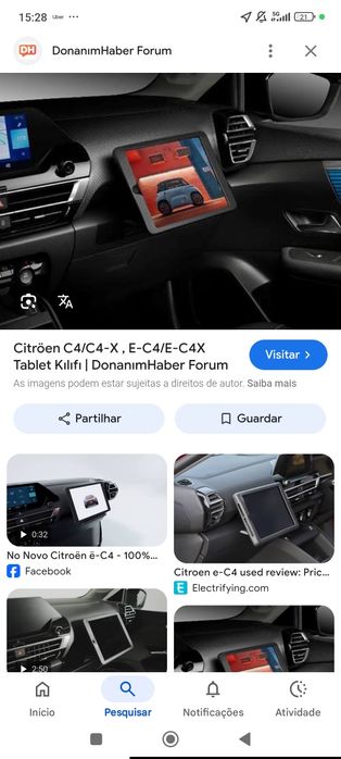 Suporte para tablet Citroen C4