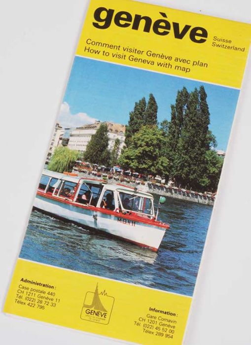 Genève Suisse, Plan miasta Genewa, 1987