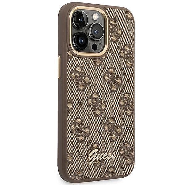 Etui Guess 4g Vintage Gold Logo na iPhone 14 Pro - brązowe