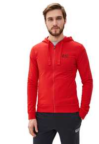 EMPORIO ARMANI EA7 markowa męska bluza z kapturem RACING RED