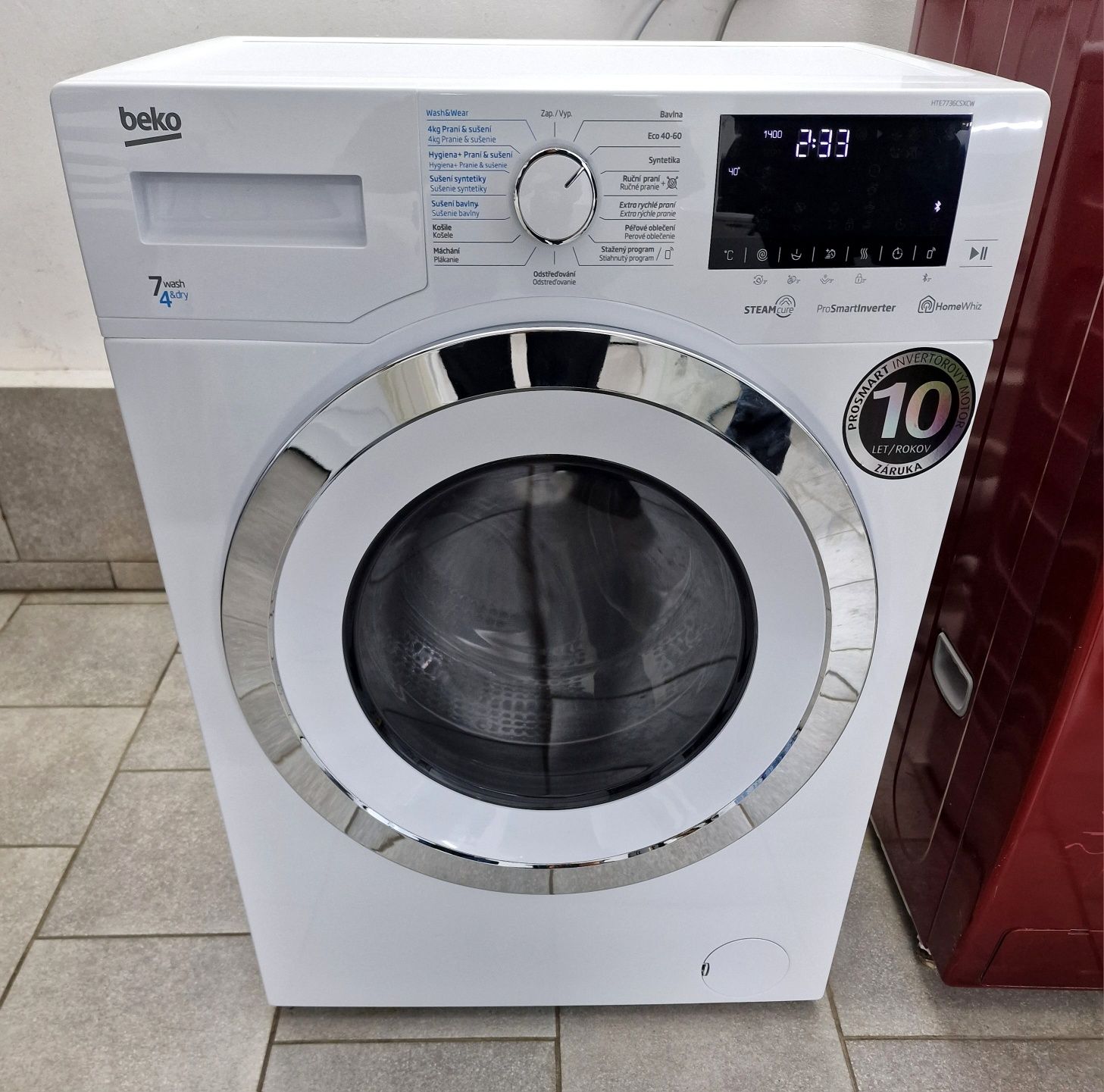 Узкая пральна/стиральная/ машина BEKO 7/4 KG з Сушкою / HTE7736CSXCW