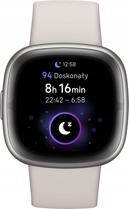 outlet smartwatch fitbit sense biały bluetooth 162 mah pulsometr