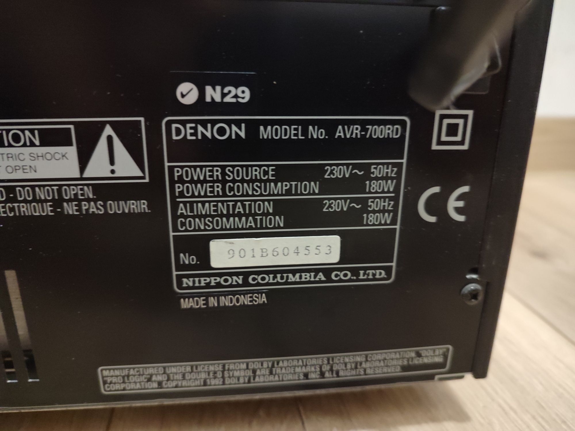 Amplituner Denon AVR 700 RD stan bdb możliwa wysyłka