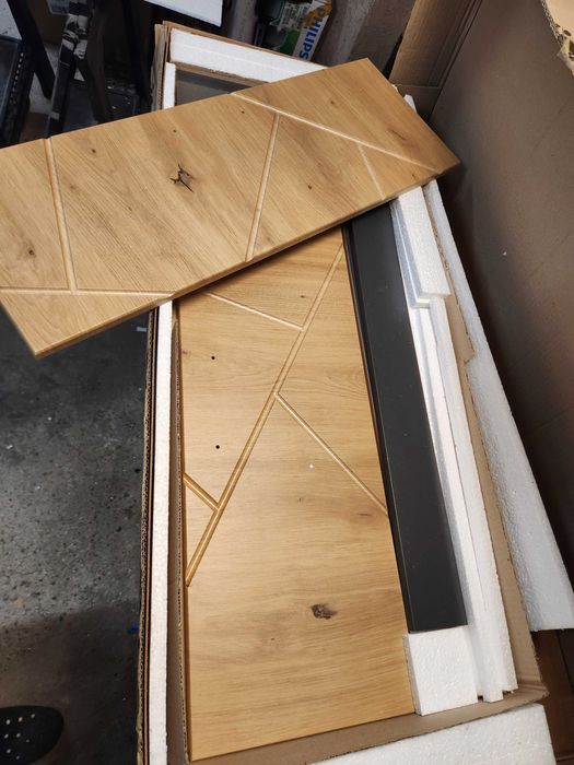 Szafka pod umywalkę z dwiema szufladami  Złoty dąb /antracyt 80  cm