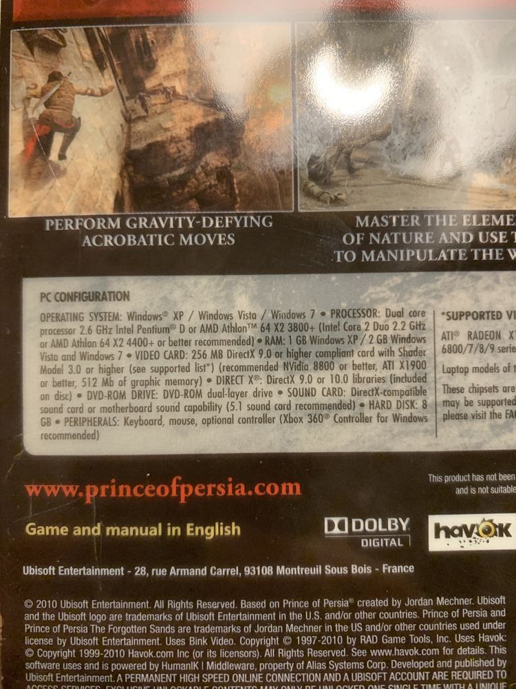 Prince of Persia - the forgotten sands - limited collector’s edition