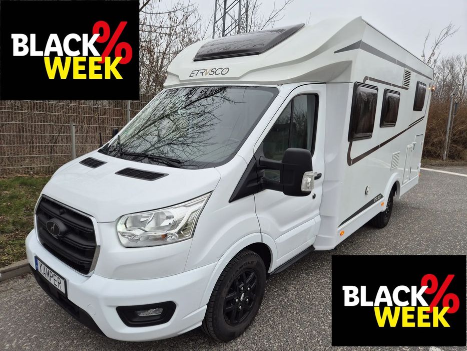 Etrusco 6.9 SF 7m FV23% 4os. MAX doposażony półintegra opuszczane łóżko IGŁA  OKAZJA/zimowy/KLIMA2x/markiza/solar/kamera/TV