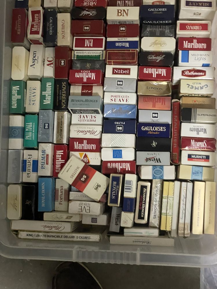 Grande Coleção caixas (Box) de tabaco vazias