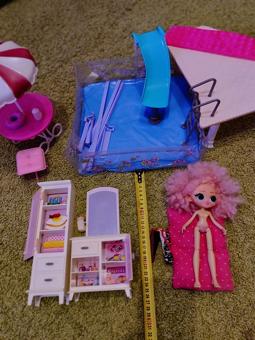 Басейн для ляльок барбі лол меблі іграшки для дівчинки