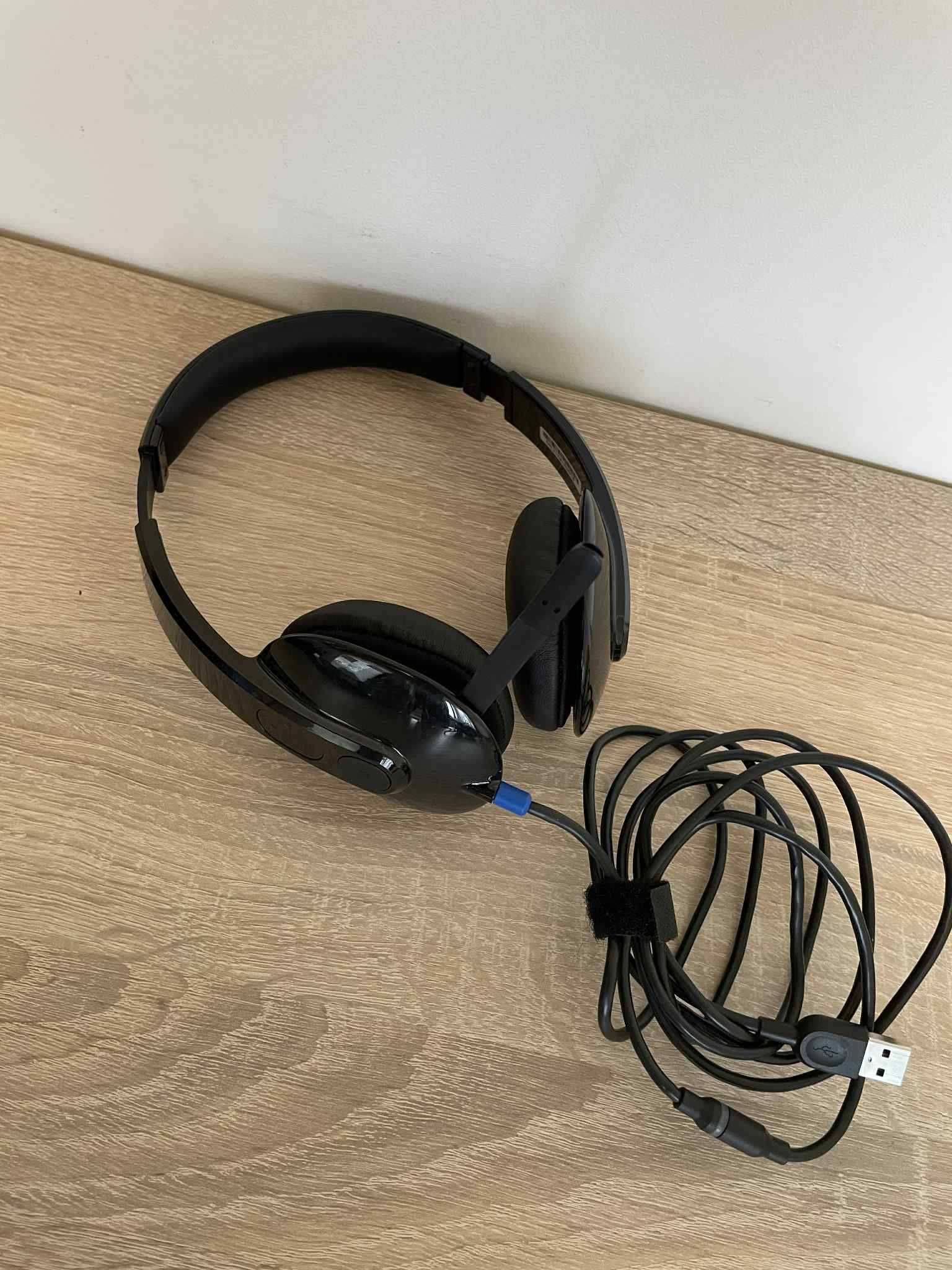Słuchawki Logitech H540 USB nauszne z mikrofonem - uszkodzony kabel