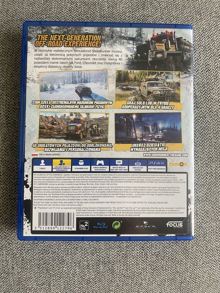 Snow runner PS4 używana