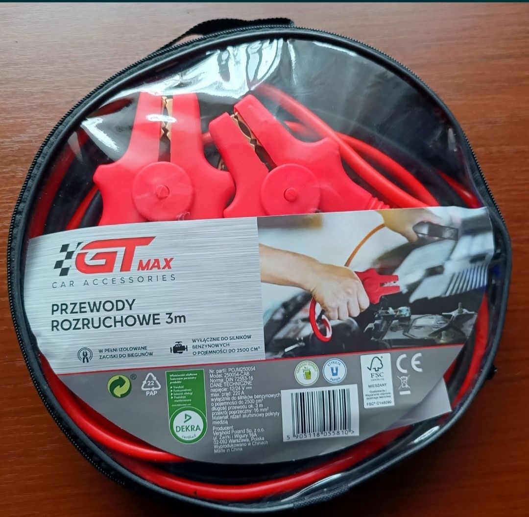 Kable rozruchowe do samochodu GT MAX